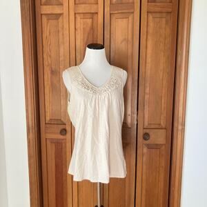 Coldwater Creek Beige Stretch Pullover Top, Size M